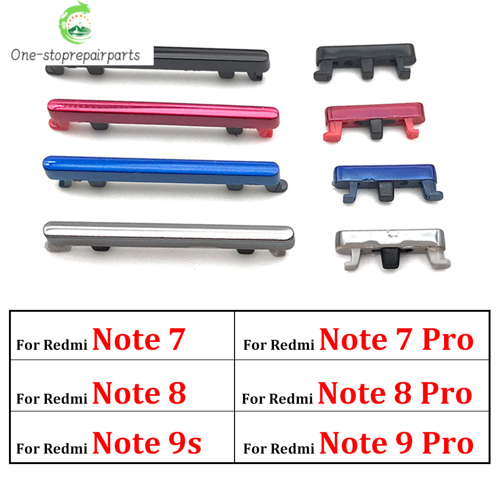 For Xiaomi Redmi Note 7 Pro SIde Volume Button + Power ON / OFF Buttton Key Set For Redmi Note 8 9 9S Pro Replacement Parts Xiaomi  Xiao mi phone repair parts