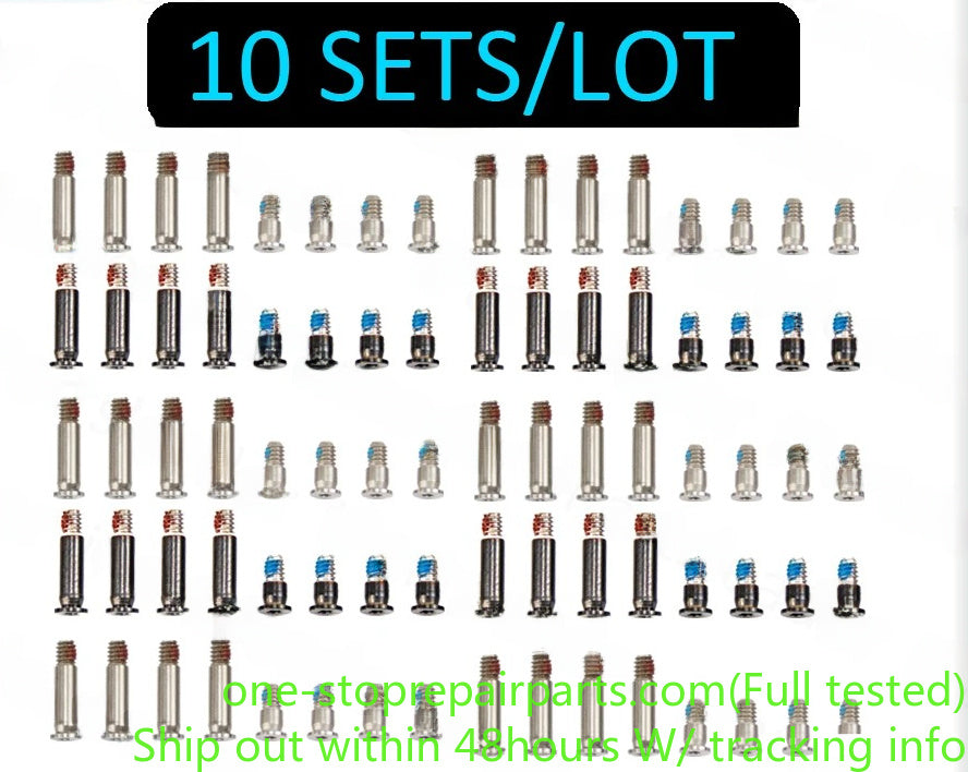 10Sets/Lot for Macbook Pro Retina 14" 16"  A2779 A2780 A2442 A2485 Lower Bottom Case Screws Set Grey Silver 20212023 Year