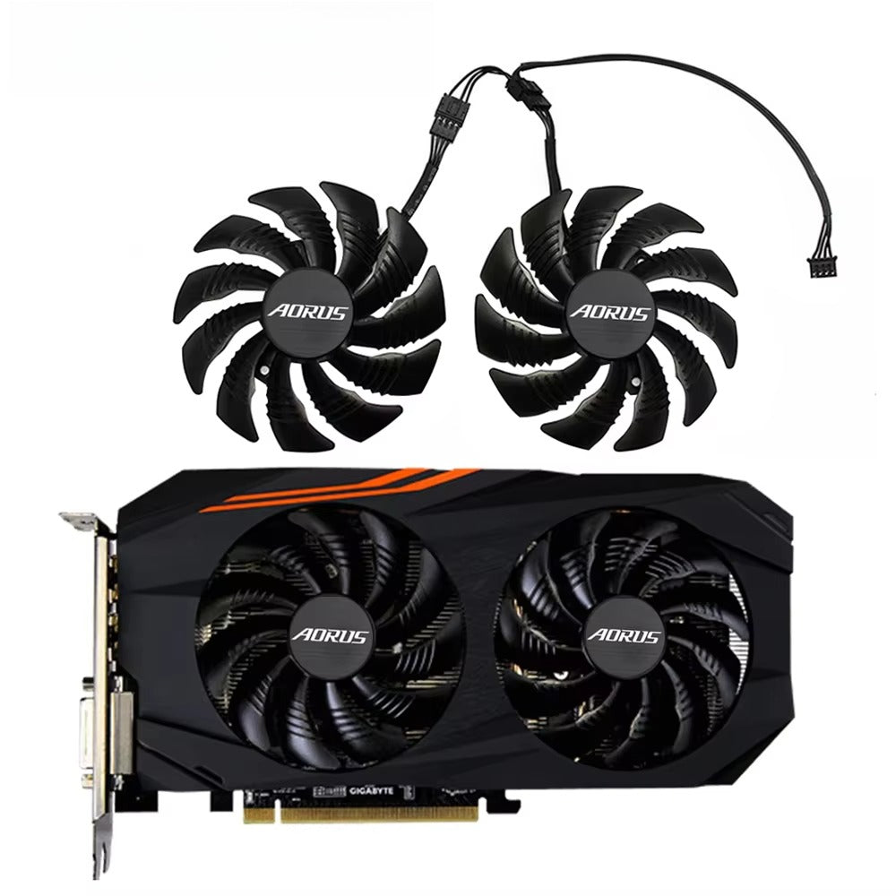 For Gigabyte AORUS Radeon RX 570 580 Graphics Card Cooling Fan RX570 RX580 88MM T129215SU PLD09210S12HH Video Card Fan Gigabyte laptop repair parts
