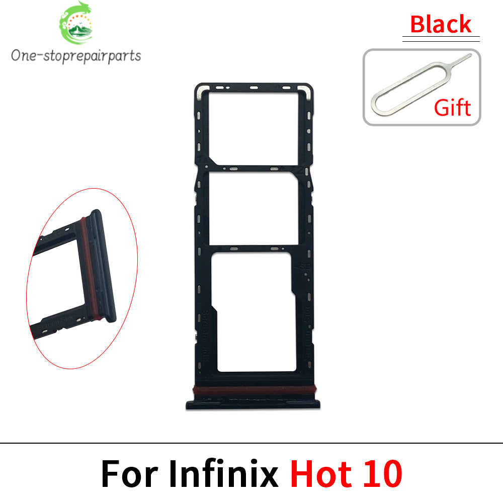 Micro Nano SIM Card Holder Tray Slot Holder Adapter Socket For infinix Hot 8 9 10 10i 11 20 20i 30 30i 40 Pro Lite Play 4G 5G  infinix phone repair parts