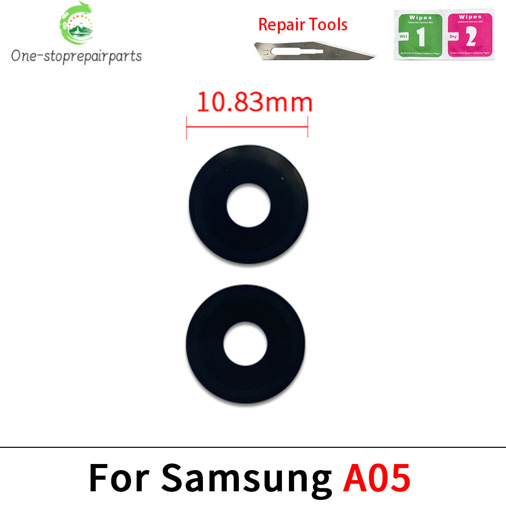New Rear Back Camera Glass Lens For Samsung A04 A04s A04e A14 A24 A34 A54 A05 A05s A15 A25 A35 A55 4G 5G With Adhesive