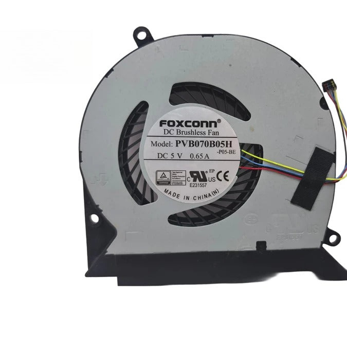 CPU Cooling Thermal Fan Assembly PVB070B05H For ASUS Chromebook Flip CX5 CM5 Plus CM3401FFA 13NX06M0T02011 Flip CX5500FEA CM5500FDA CX5500FEA 13NX0360T02011 C536EA C536FA DC5V 0.65A -P05-BE ASUS CPU cooling fan ASUS laptop repair parts