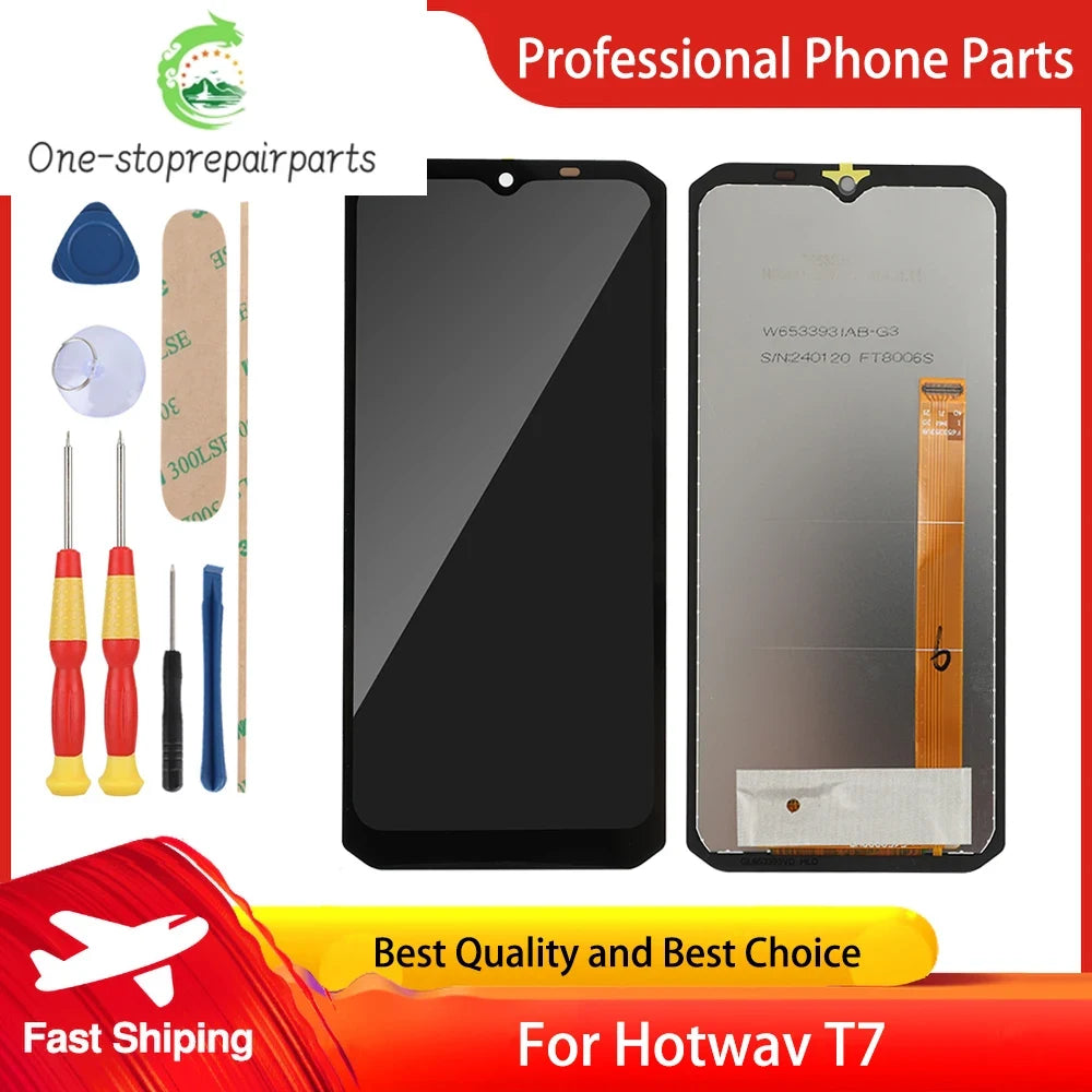 100% New LCD Display For Hotwav T7 T7S T7 Pro Touch Screen Digitizer 6.52 Inch Assembly Digitizer Replace Accessories Free Tools Other brand Phone repair parts