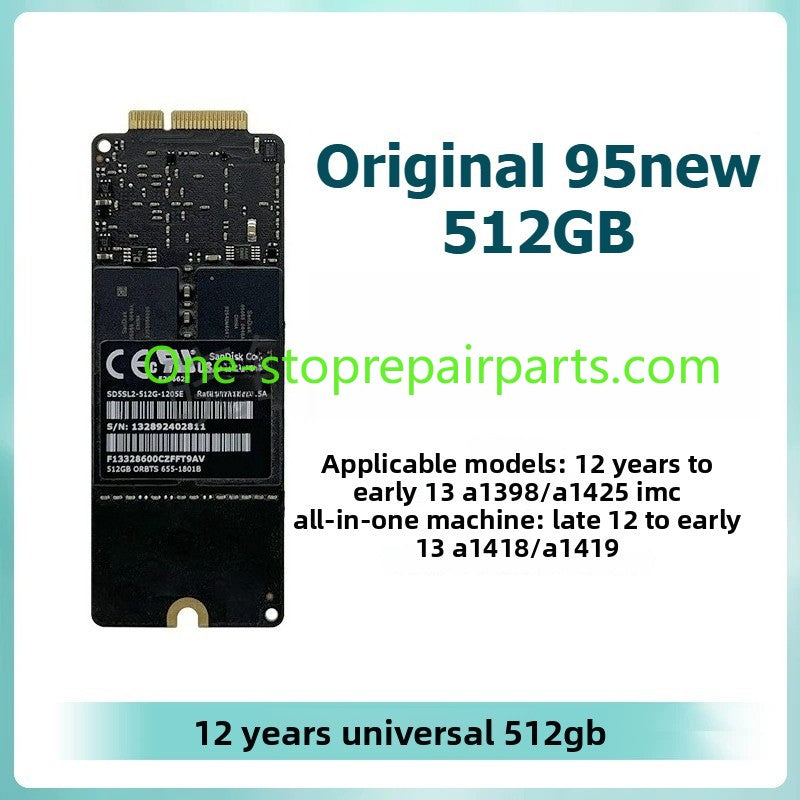 SSD For apple Macbook original A1465 A1466 A1398 A1502 A1708 A1425 128GB 256GB 512GB 1TB  SSD hard drive
