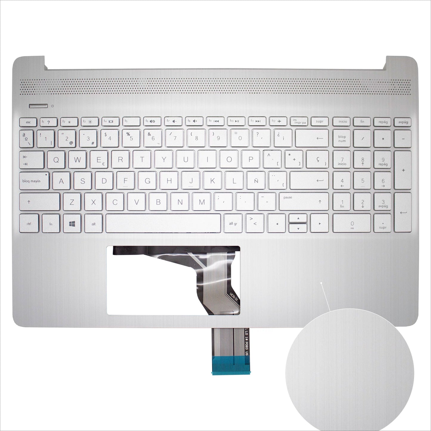 Upper cover case keyboard for  HP 15-EF DY 15s-EQ FQ TPN-Q222 Top case plamrest  L63579-001 touchpad