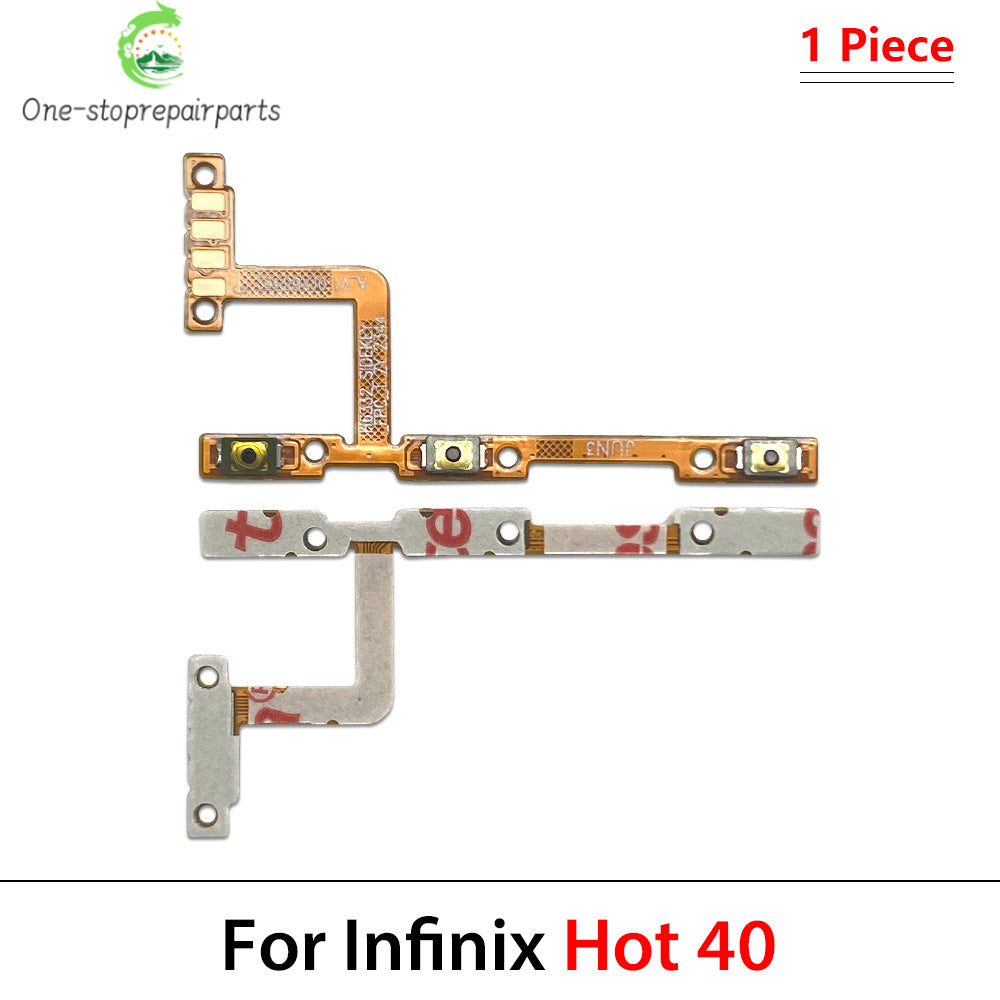 10Pcs, Power Switch On/Off Button Volume Key Button Flex Cable For infinix Hot 10 11 12 12i 20 30 30i 40 40i 50i Play Pro 4G 5G  infinix phone repair parts