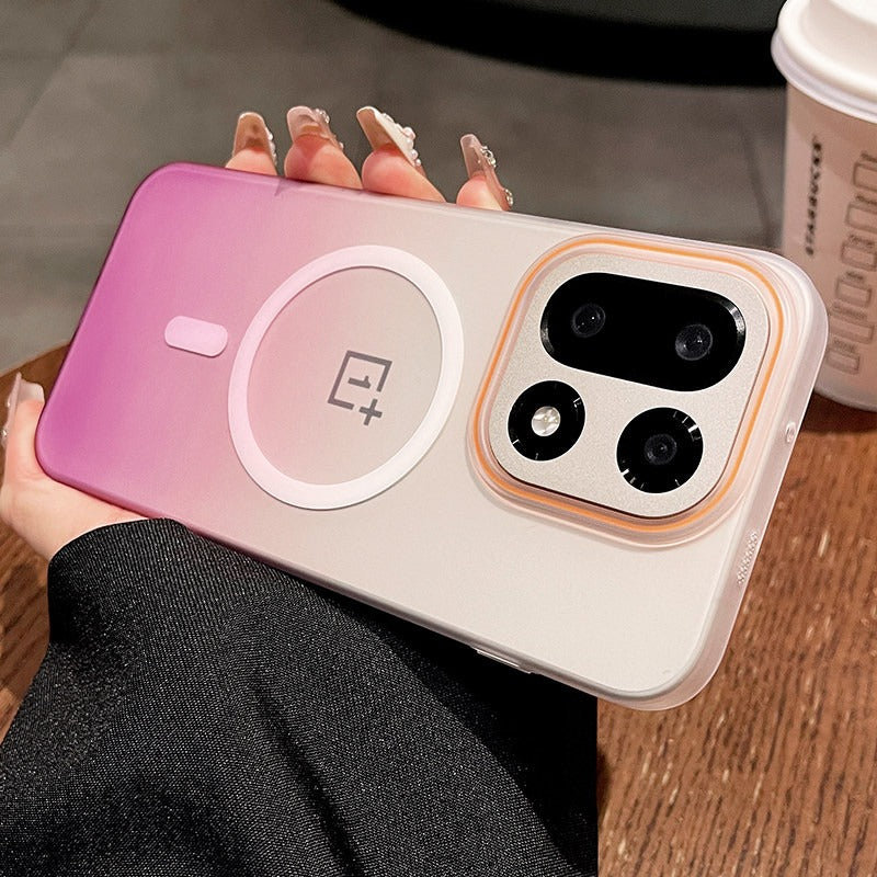 For OnePlus 15 mobile phone case 1 + ace6 new gradual change matte onePlus ultra-thin 1 + 13t protective case 1 + 15 anti-drop all-inclusive 15 magnetic suction fast charging advanced women's hard case Phone accessories