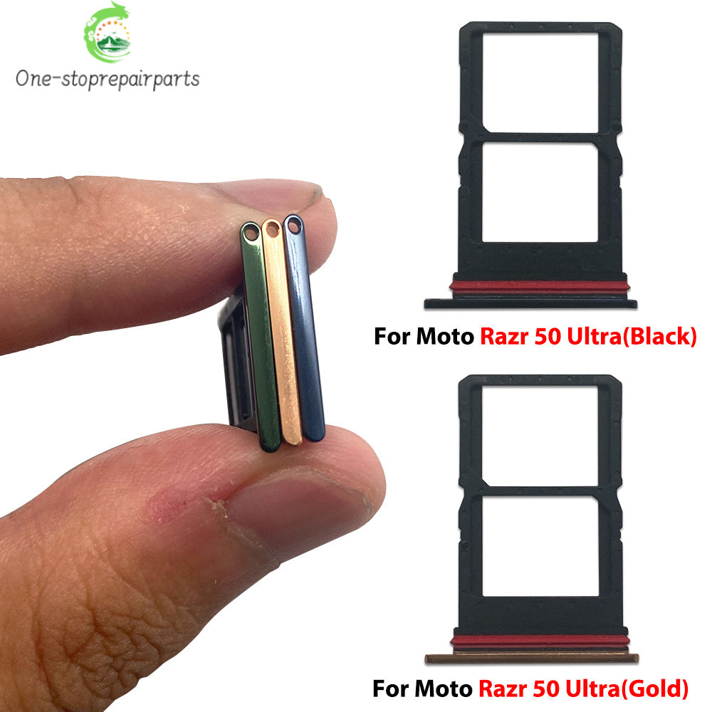 New For Motorola Moto Razr 40 50 Ultra 5G 2020 SIM Card Slot SD Card Tray Holder Adapter Motorola phone repair parts