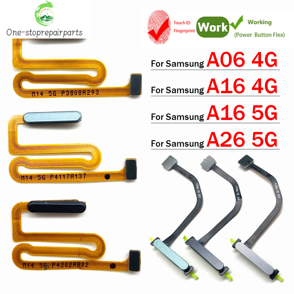 New For Samsung A06 A16 A26 4G 5G Home Button FingerPrint Touch ID Sensor Flex Cable Ribbon Replacement Parts Samsung phone repair parts