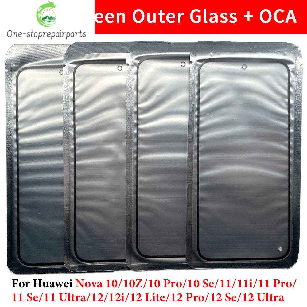 Front Screen Outer Glass With OCA For Huawei Nova 10 10Z 11 11i 12 12i Pro SE Ultra Lite Replacement Parts Huawei phone repair parts