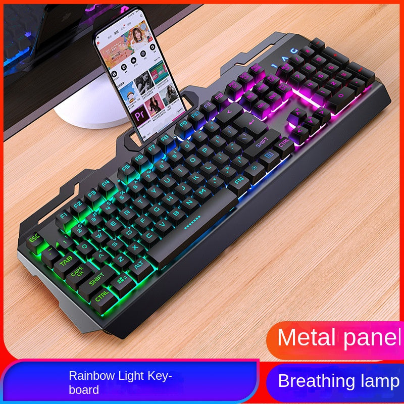 Accessories Game keyboard, mouse, earphones three-piece set, mechanical feel keyboard and mouse set