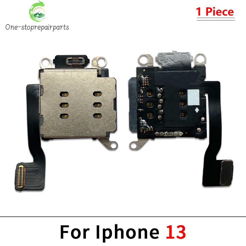 SIM Card Tray Socket Slot Adapter Connector Reader Flex Cable Dual SIM Card For iPhone 11 12 13 14 15 Pro Max Plus Mini iPhone phone repair parts