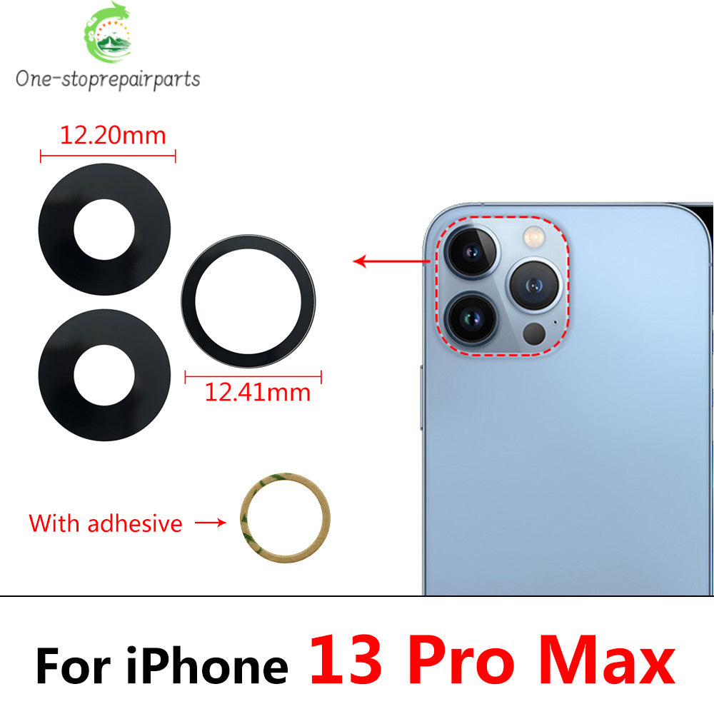 New Rear Back Camera Glass Lens For iPhone 13 Pro Max Mini With Ahesive Sticker Replacement Parts iPhone phone repair parts