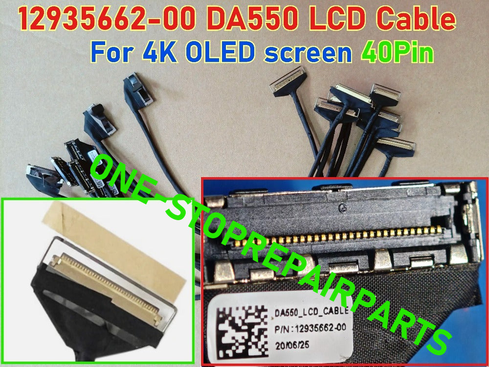 LCD Display Cable for Razer Blade 15 RZ09-0328 RZ09-0369 BASE RZ09-02705E75-R3U1 RZ09-0270 RZ09-0300 RZ09-0410 DA550 DA560 12935662-00 40PIN 12935663-00 13195393-00 12463211-00 N15RC2  Blade 15 17 14 EDP cable Razer laptop repair parts