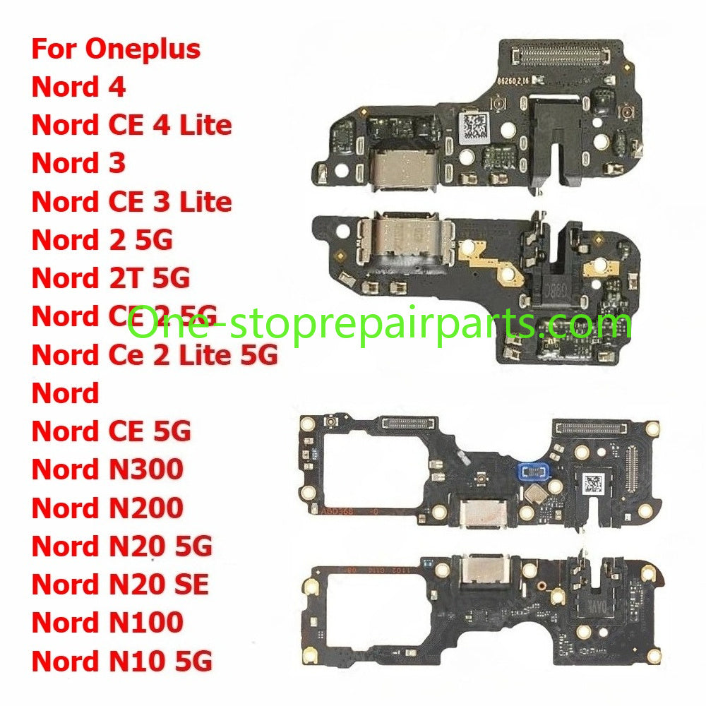 Charge Board For Oneplus Nord CE 4 3 2T 2 CE4 CE3 CE2 Lite N300 N200 N100 N20 SE N10 5G Charging Port Usb Connector Dock Plate OnePlus phone repair parts