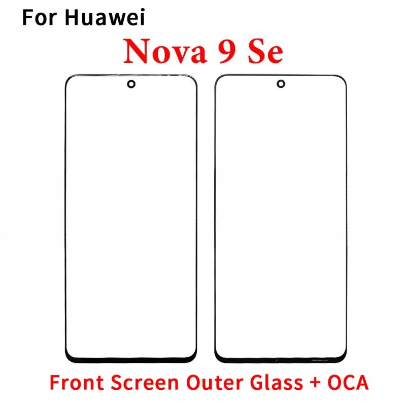 New Front Screen Outer Glass With OCA For Huawei Nova 8 8i 9 Pro Se Y60 Y61 Y71 Y72 Y90 Y91 Y70 Plus Huawei phone repair parts