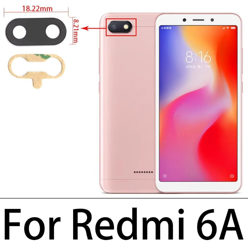 Rear Camera Glass Lens For Xiaomi Redmi 6 6A 7 7A 8 8A 9 9A 9C 9T 10 10A 10C 12 12C 13 13C 4G 5G Camera Glass Replacement Parts Xiaomi  Xiao mi phone repair parts