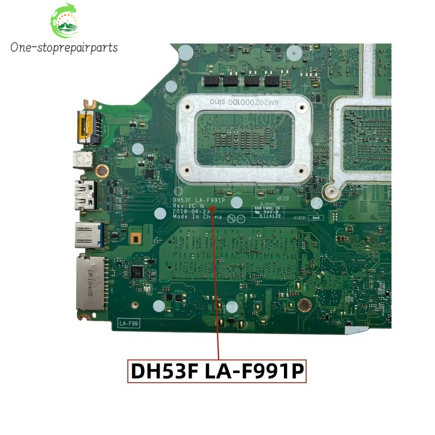 LA-F991P For Acer AN515-52 PH315-51 PH317-52 Laptop Motherboard With i5-8300H i7-8750H CPU GTX1060 6G-GPU NBQ3D11002 NBQ3F11001 Acer laptop repair parts