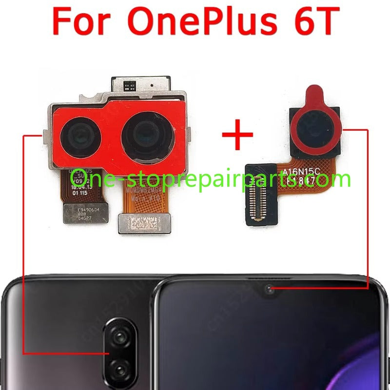 Rear Front Camera For OnePlus 6 T One Plus 6T Selfie Frontal Back Facing Backside Camera Module Flex OnePlus phone repair parts