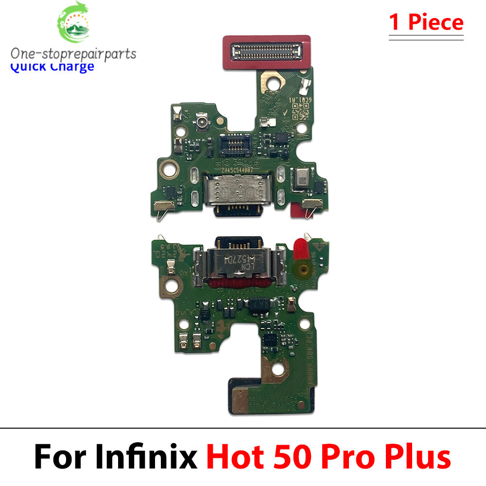 10Pcs, Dock Connector USB Charger Charging Port Flex Cable Microphone Board For Infinix Hot 40 40i 50 50i 60 60i Pro Plus 4G 5G  infinix phone repair parts