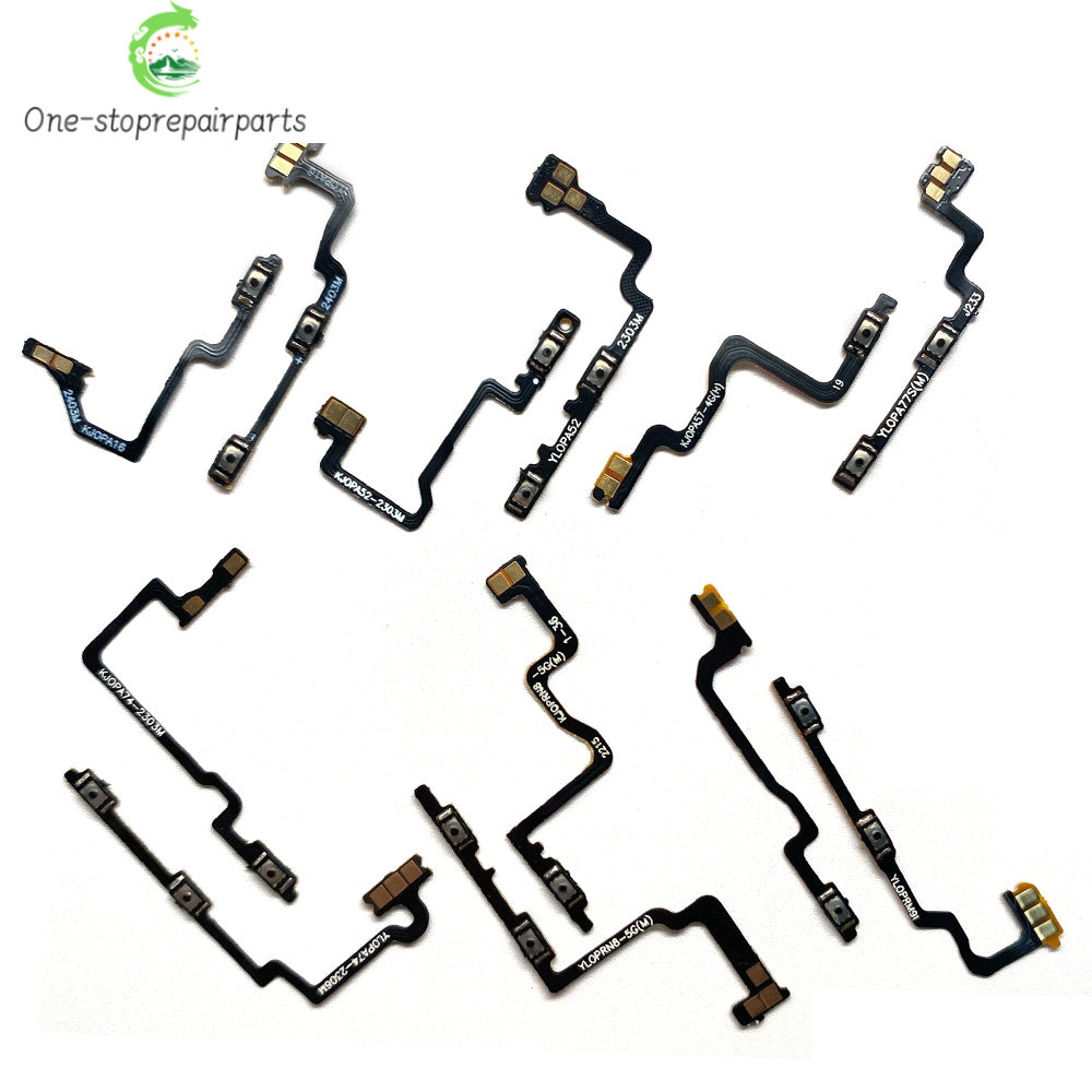 10Pcs, Power On Off Volume Side Button Key Flex Cable For OPPO A12 A15 A16 A52 A53 A54 A55 A57 A72 A73 A74 A93 A94 A95 A96 4G 5G OPPO phone repair parts