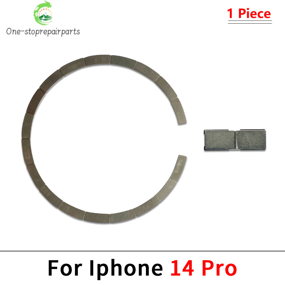 2Pcs, New Magnetic Metal Ring For iPhone 12 13 14 Pro Max Mini Plus Back Housing Glass Wireless Charging Magnet Repair iPhone phone repair parts