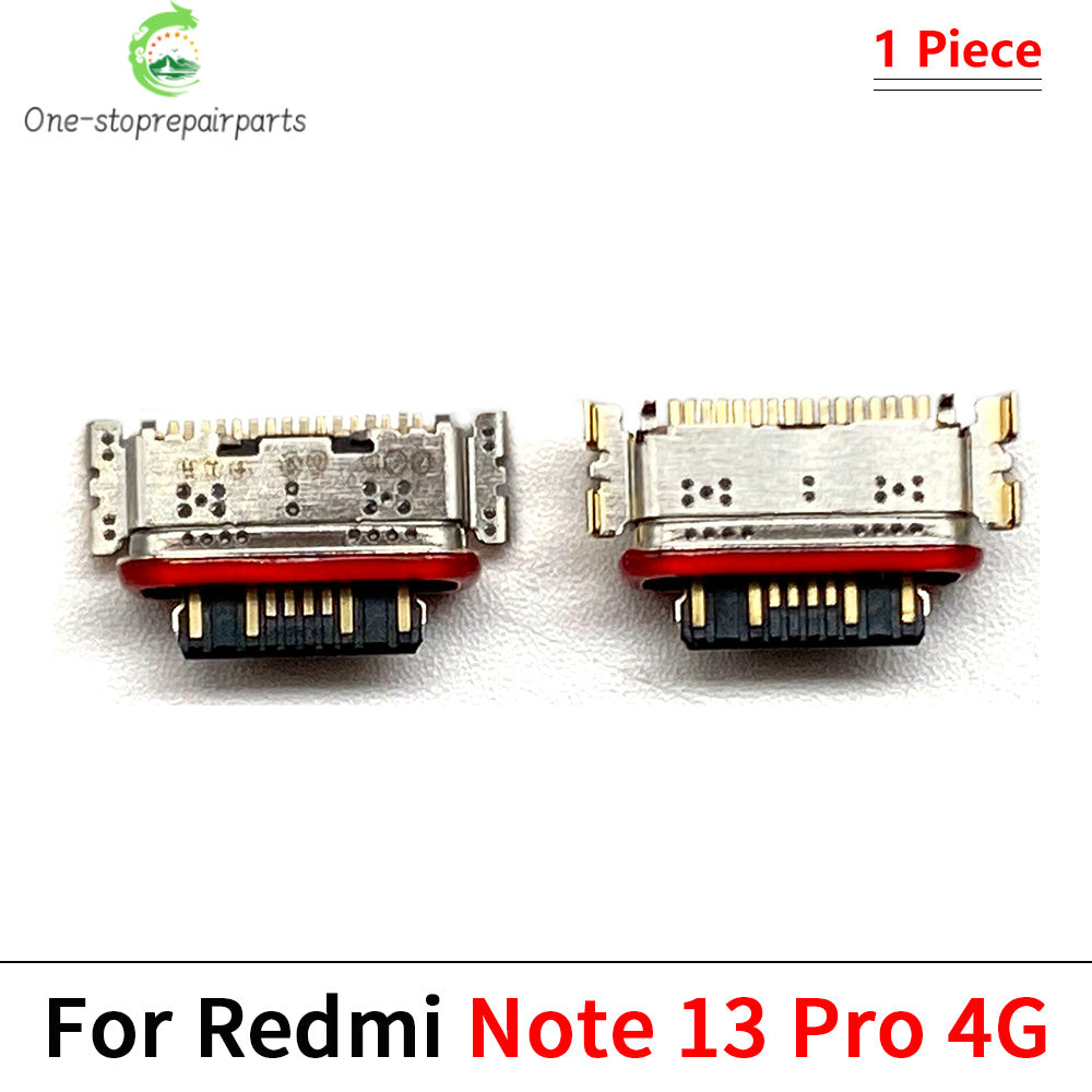 100Pcs, USB Charging Port Connector Charge Jack Socket Dock For Xiaomi Redmi Note 9 9s 10 10s 11 11s 12 12s 13 Pro Plus 4G 5G  Xiaomi  Xiao mi phone repair parts