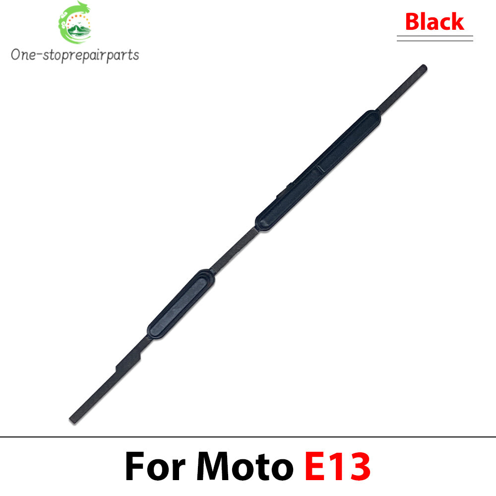 10Pcs, Side Volume Button + Power ON / OFF Buttton Key Set Replacement Parts For Motorola Moto E13 E14 E20 E30 E40 E22 E32 Motorola phone repair parts