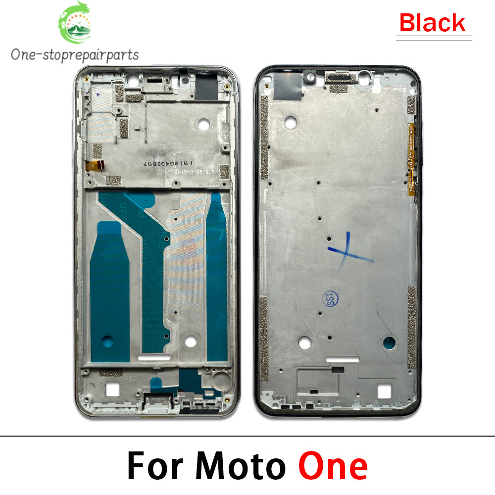 New For Motorola Moto One Action Visoin Fusion Plus Hyper Macro Front Housing LCD Display Bezel Middle Frame Motorola phone repair parts