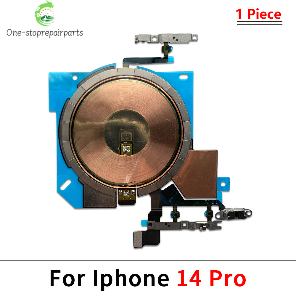 Wireless Charging Coil Flex Cable For iPhone 14 15 16 17 Pro Max Plus Air Charger Panel Sticker WPC Pad Chip Volume Tape Parts iPhone phone repair parts