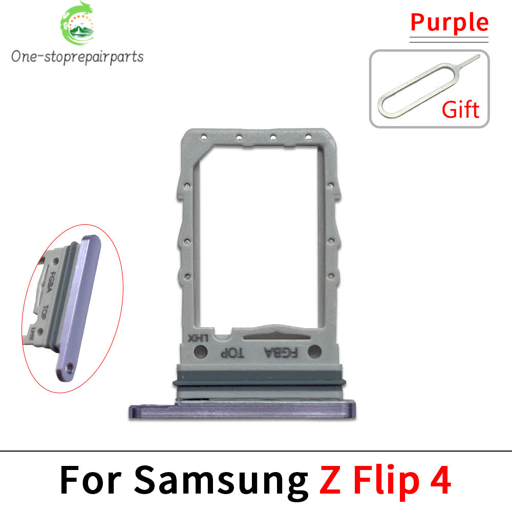 10Pcs/Lot, New For Samsung Z Flip 2 3 4 5 6 5G F711 F721 F731 F741 SIM Card Tray Slot Holder Adapter Accessories Samsung phone repair parts