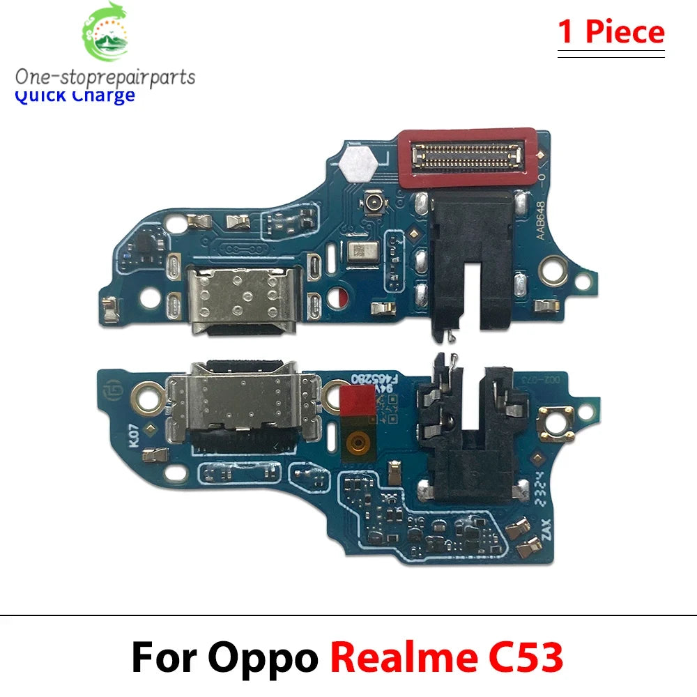 10Pcs, USB Charge Connector Charging Board Port Flex Cable For OPPO Realme C31 C25 C35 C55 C65 C51 C61 C71 C53 C63 C73 C67 4G 5G Realme phone repair parts