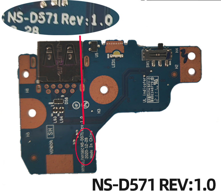 (Shipping fee not include)原装 forLenovo  拯救者 R7000P Y7000P 2020H USB小板 IO板 NS-D571