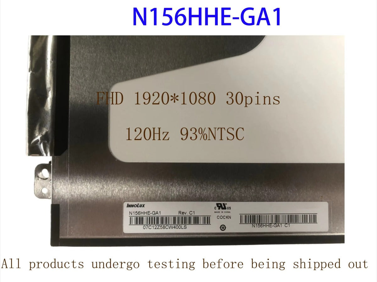 15.6inch Laptop LCD Screen 1N156HHE-GA1 N156HHE-GA2 B156HAN04.2 B156HTN05.1 920×1080 FHD eDP 30pins 120Hz 93%NTSC