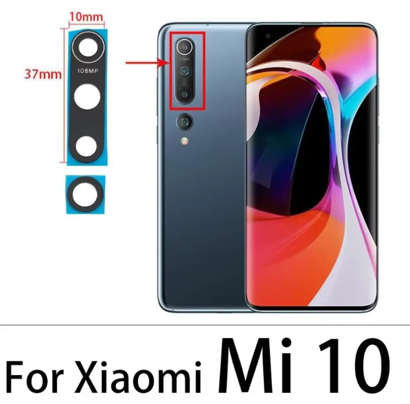 Rear Back Camera Glass Lens For Xiaomi Mi 10 10T 11 11T 12 12T 13 14 14T 15 15T Pro Lite Pro 5G Camera Lens With Adhesive Xiaomi  Xiao mi phone repair parts