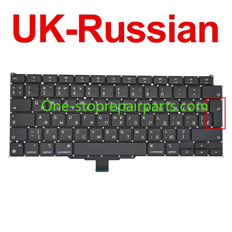 New Laptop A2337 Keyboard For Macbook Air 13" M1 A2337 Keyboard Replacement US UK FR SP IT DE RU AE Layout 2020 Year Macbook repair parts
