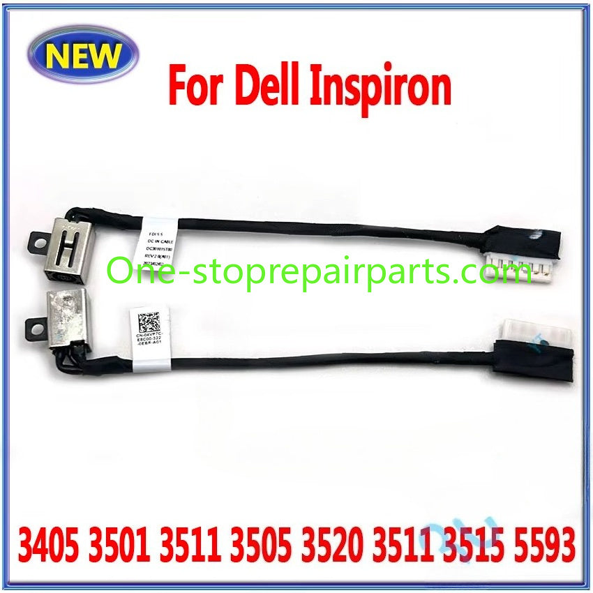 1-10Pcs New Laptop DC Power Jack Cable For DELL Vostro 3400 3401 3405 3500 3501 Inspiron 3520 3511 3515 5593 3505 DC-IN Cable Dell laptop repair parts