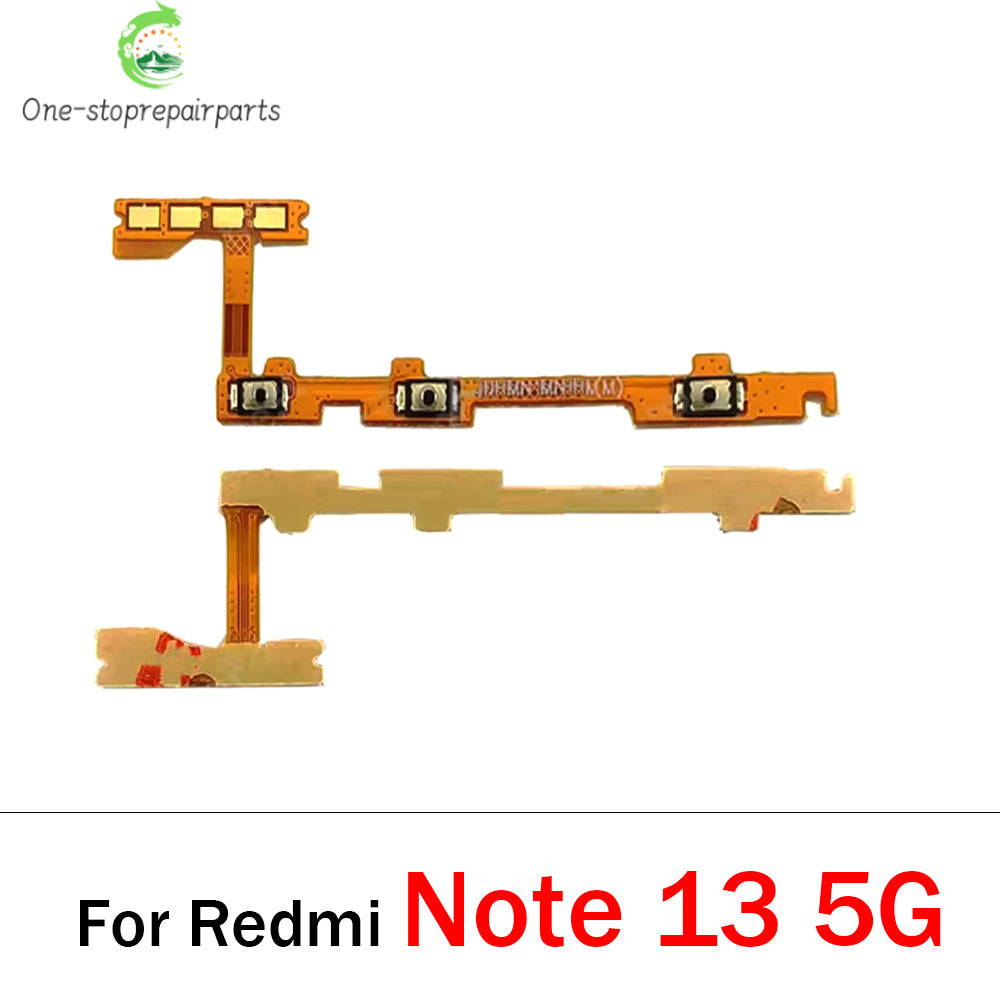Power On Off Volume Side Button Key Flex Cable For Xiaomi Redmi Note 10 10s 11 11s 11T 11E 12 12s 13 Pro Plus 4G 5G　  Xiaomi  Xiao mi phone repair parts