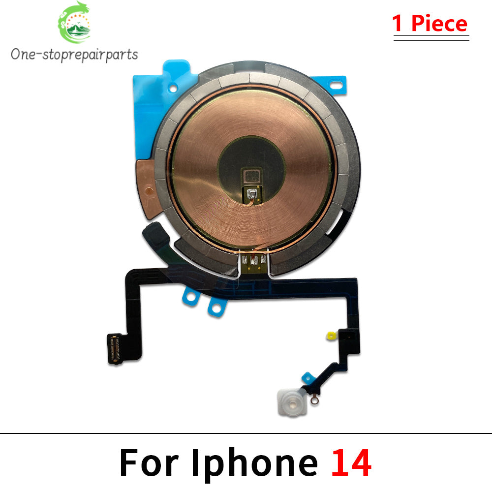 Wireless Charging Coil Flex Cable For iPhone 14 15 16 17 Pro Max Plus Air Charger Panel Sticker WPC Pad Chip Volume Tape Parts iPhone phone repair parts