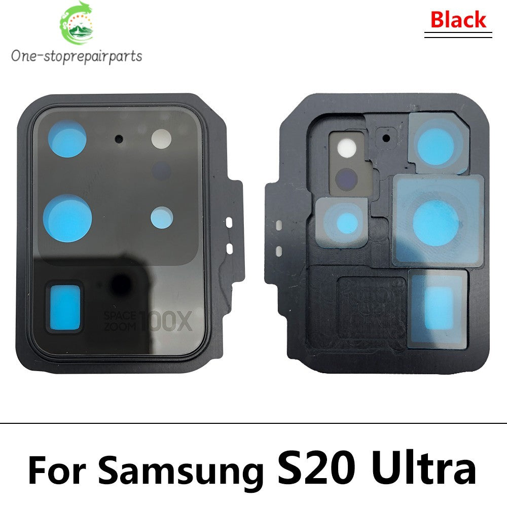 New Rear Camera Glass Lens Cover With Frame Holder For Samsung S20 S21 S22 S23 S24 S25 Plus Ultra 4G 5G Replacement Parts Samsung phone repair parts