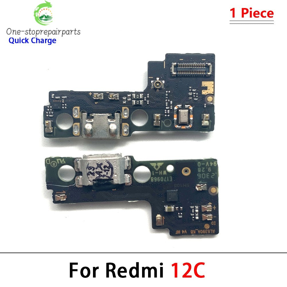 10Pcs, USB Charging Port Dock Charger Plug Connector Board Flex Cable For Xiaomi Redmi 12 12C 13 13C 14C 15 15C 4G 5G Xiaomi  Xiao mi phone repair parts