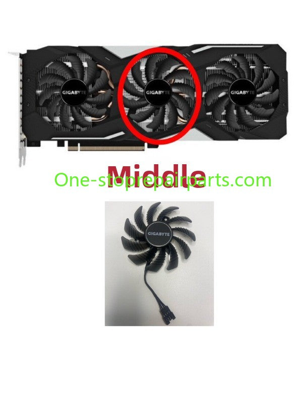 Original Gigabyte RTX2060 GTX1650 GTX1660 GTX1660 TI /1070 1060 1050Ti  2060 2070 2080 graphics card fans cooling fan