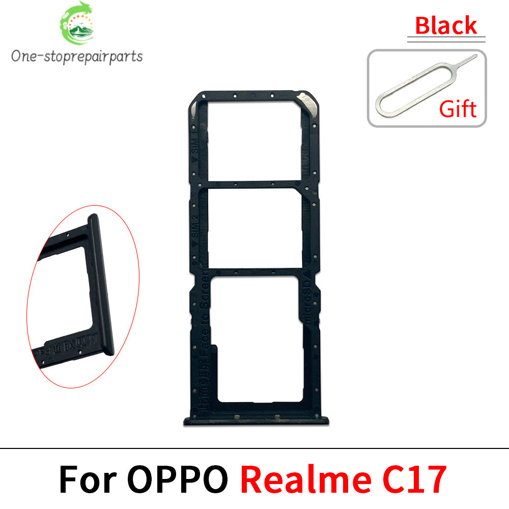 New For OPPO Realme C15 C31 C33 C25 C17 C12 SIM Card Slot SD Card Tray Holder Adapter Realme phone repair parts