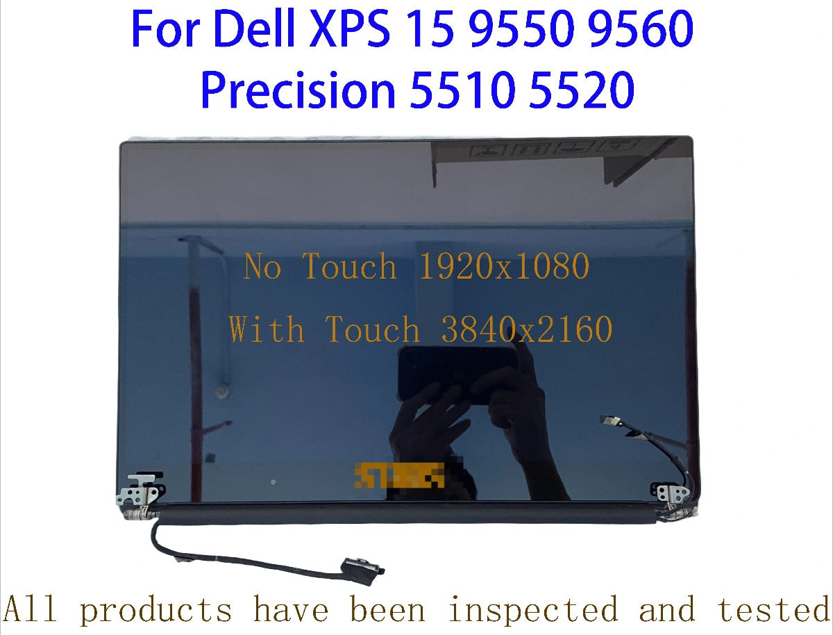 15.6” For Dell XPS 15 9550 9560 LCD Screen Touch Assembly Precision 5510 5520 Display P56F P56F001 FHD 1920x1080 UHD 3840x2160 Dell laptop repair parts