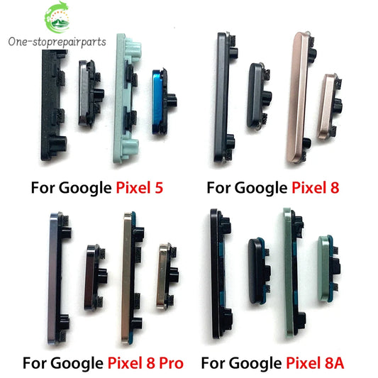 For Google Pixel 5 8 8A 8 Pro Side Keys Power and Volume Buttons Key Set Replacement Parts For Google Pixel 5 8 8A 8 Pro Google Pixel Phone repair parts