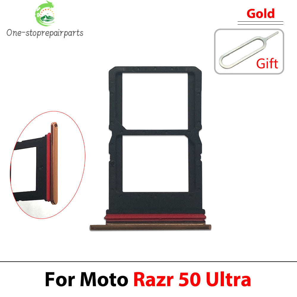 New For Motorola Moto Razr 40 50 Ultra 5G 2020 SIM Card Slot SD Card Tray Holder Adapter Motorola phone repair parts