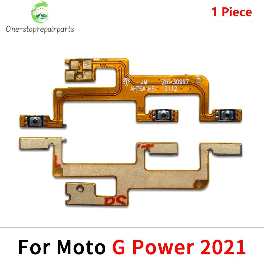 10Pcs, Power Switch On/Off Button Volume Key Button Flex Cable For Motorola Moto G 5G Plus Power Stylus Play Pure 2021 2022 Motorola phone repair parts