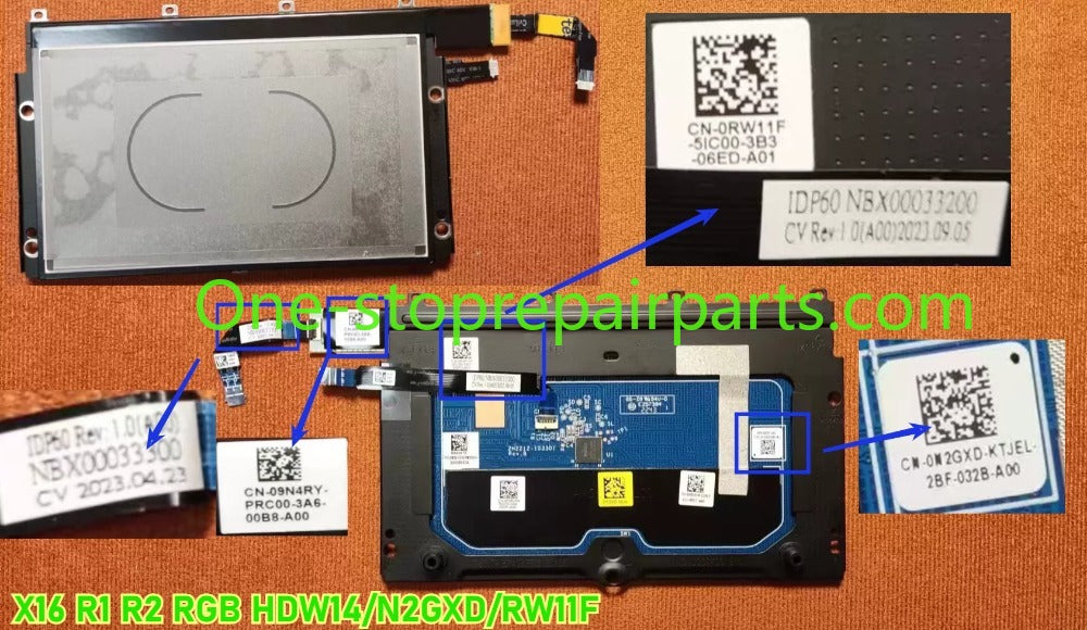 Touchpad  For Alienware alien touchpad x16 R1 r2 x17 r2 m16 R1 R2 m18 R1 R2 HDW14 G2H29 9JJRC 0RY7JP Y4XV5 0F046X trackpad  Alienware Laptop repair parts