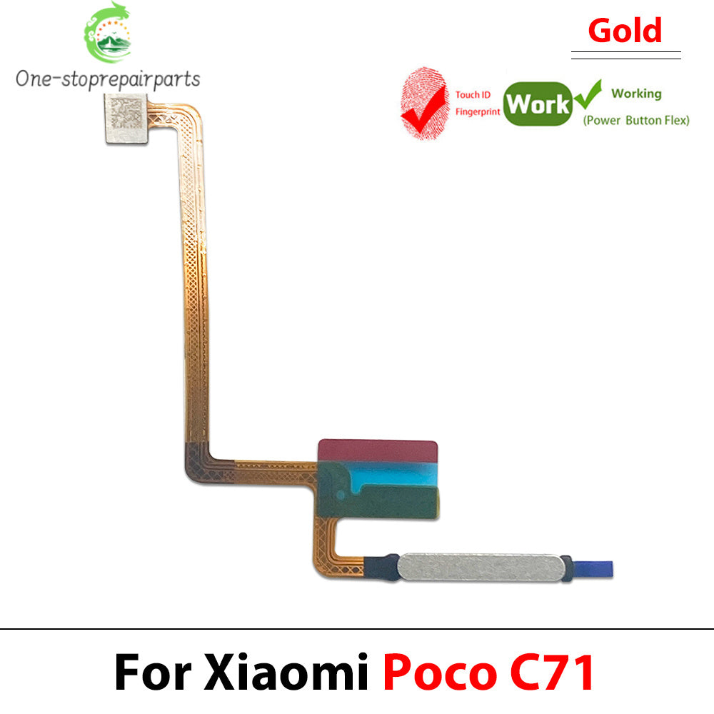 Home Button FingerPrint Touch ID Sensor Flex Cable Ribbon For Xiaomi Poco C50 C55 C65 C71 Replacement Parts Xiaomi  Xiao mi phone repair parts
