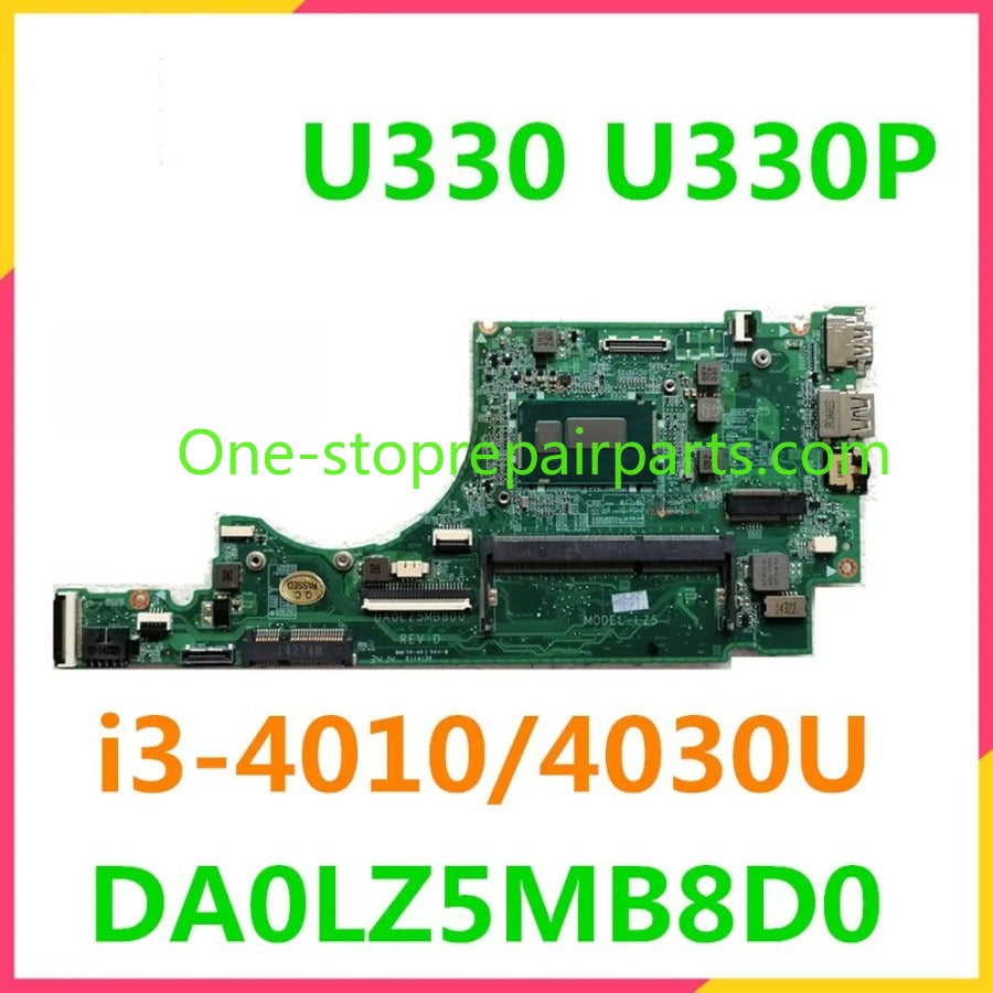 For Lenovo Ideapad U330 U330P Laptop Motherboard With i3 i5 i7 4th Gen CPU DDR3 DA0LZ5MB8D0 motherboard tested good free shippin  Lenovo laptop repair parts